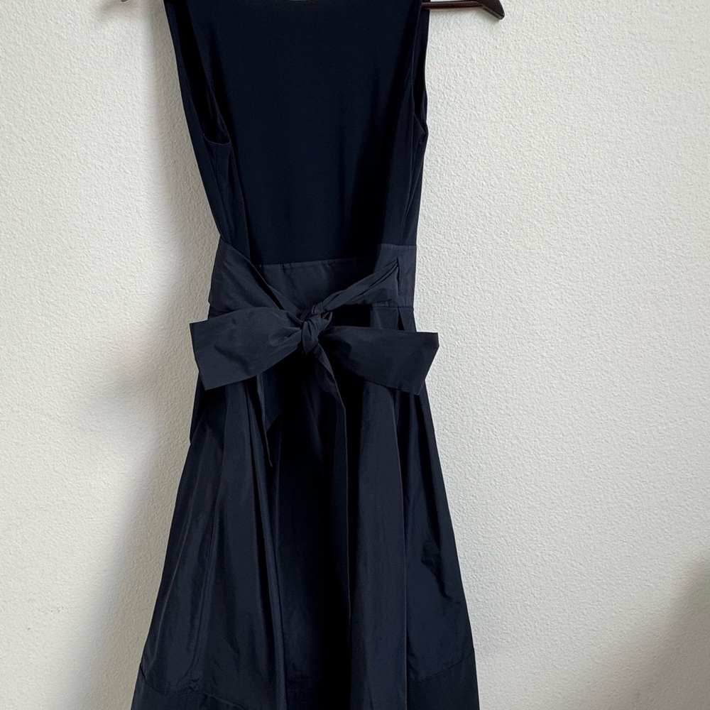 Lauren Ralph Lauren Jersey & Taffeta Audrey Hepburn Style  Navy Size 8